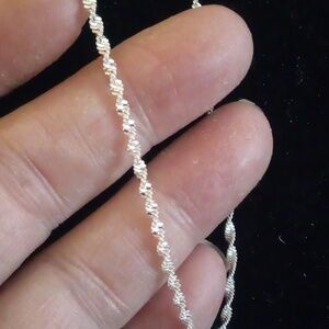 NWOT - Sterling Silver Necklace High Quality Twisted Chain Necklace-24"